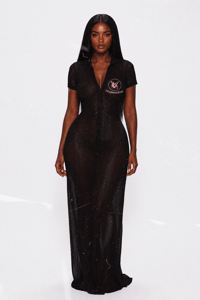 Image 1 of Luxe r pin up sheer noir maxi 