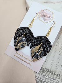 Image 2 of Black Botanical Earrings