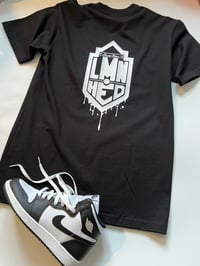 LMNHED custom front Logo T-Shirt (BLACK/WHITE)