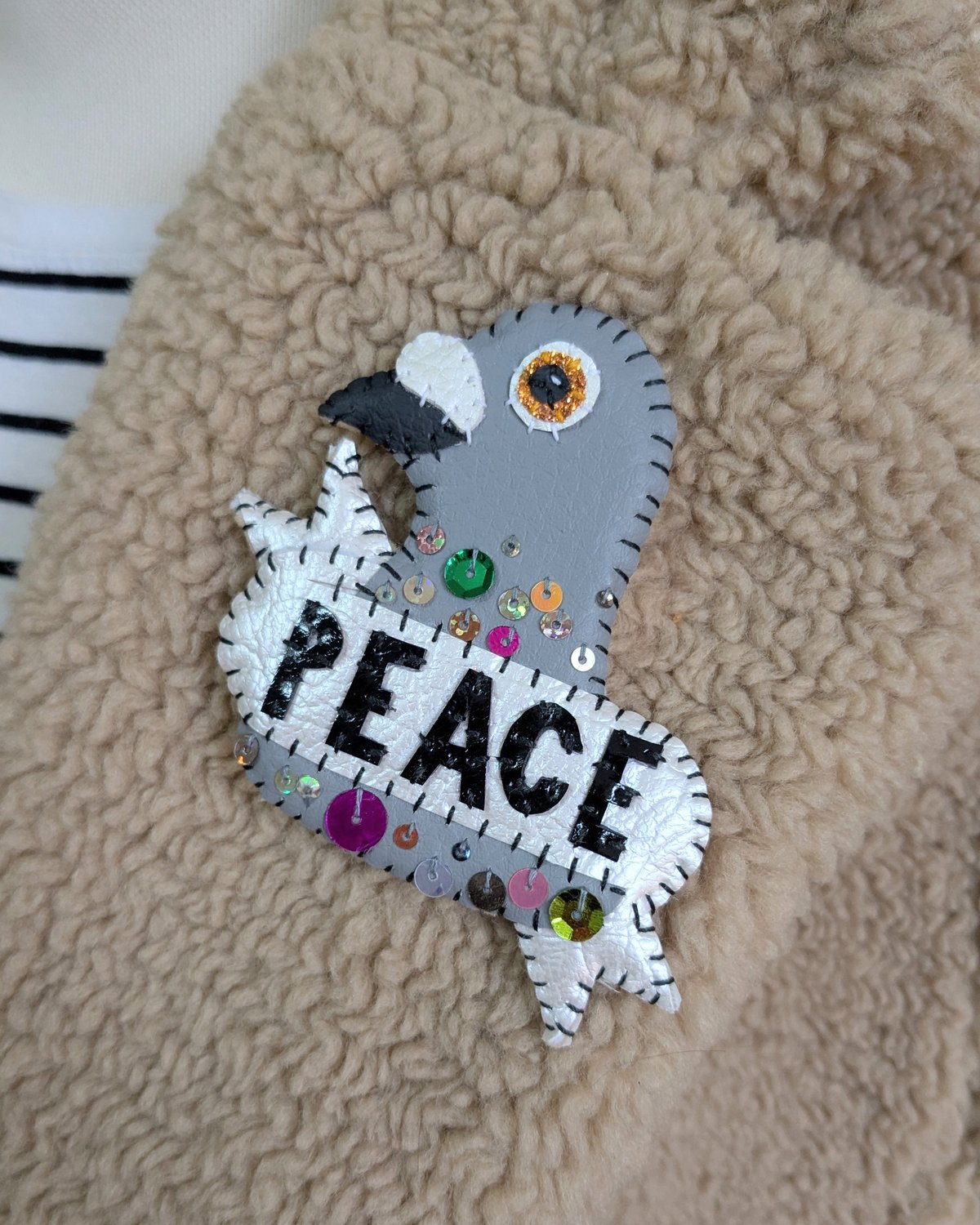 Image of Pigeon Peace Brooch