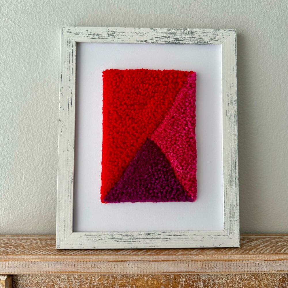 Image of Red Monochromatic Little Rug Frame