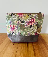 Image 1 of Fabric Zipper Pouch - Blue Wrens