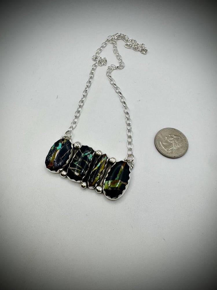 Image of Blackjack Turquoise Bar Necklace