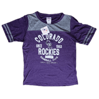 Image 1 of Campus Lifestyle Colorado Rockies T Shirt Womans Size Large Short Sleeve MLB