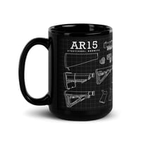 Image 4 of AR15 Black Glossy Mug blueprint 