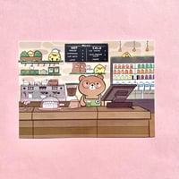 Image 1 of Starbear Cafe A6 Art Print 