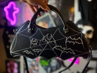 Rhinestone bats crossbody bag 
