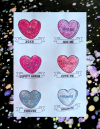 Image 4 of Holo Hearts Watercolor Dot Card Palettes LIMITED EDITION ✨