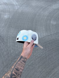 Image 4 of SKY BLUE BRIM TRI TONE CREAM MONTREAL EXPOS CUSTOM FITTED CAP