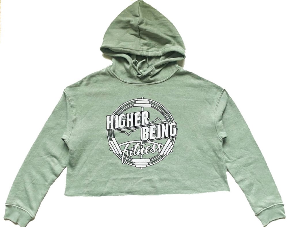 Image of Sage Green Cropped Hoodie