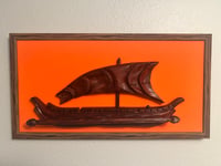 Image 11 of Witco Inspired Polynesian Outrigger Canoe Wall Art | Mid Century Tiki Decor | 