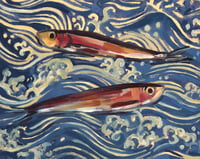 Image 1 of Sardines & Stencil Sea Print