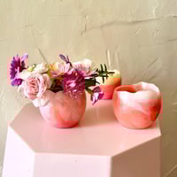 Image 1 of Pinky/Peach/Yellows Resin Bowls (Vases)