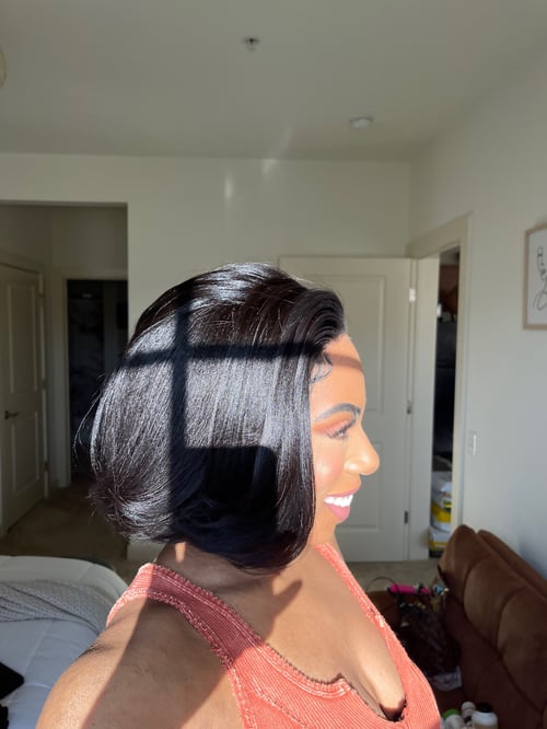 Image of 10 inch YAKI STRAIGHT c-part HD lace wig