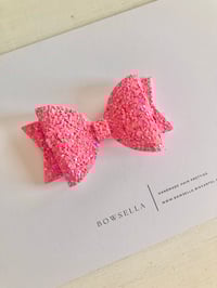 candy pink glitter bow 