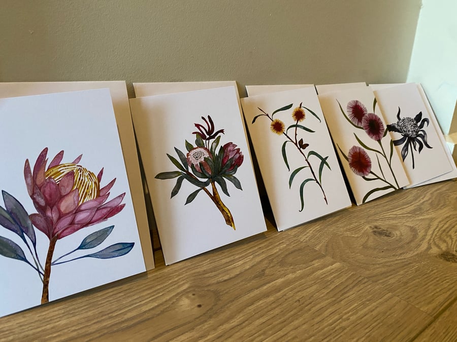 Image of Card pack -Set of 5 florals 