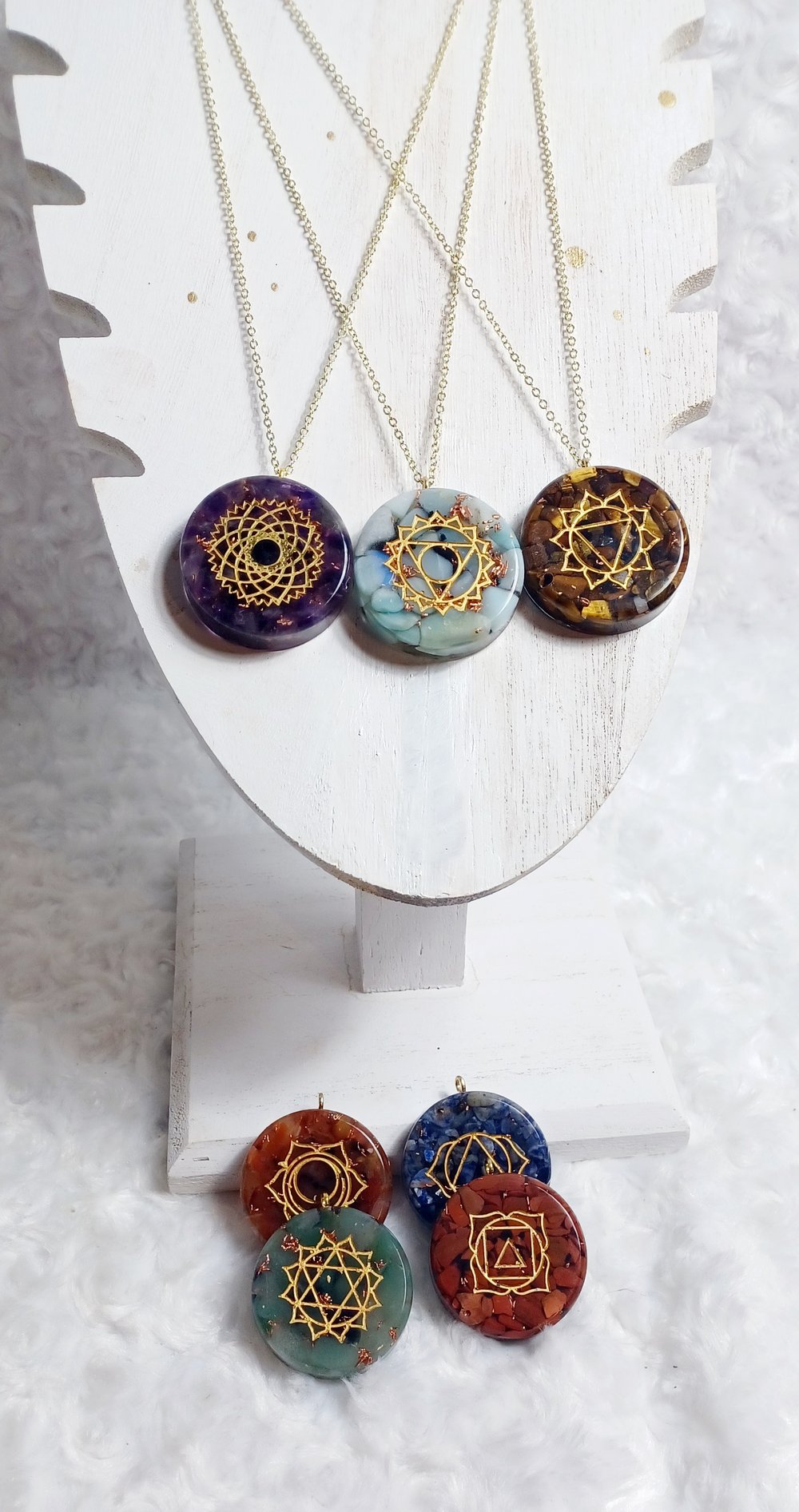 Image of Chakra Orgonite necklaces 