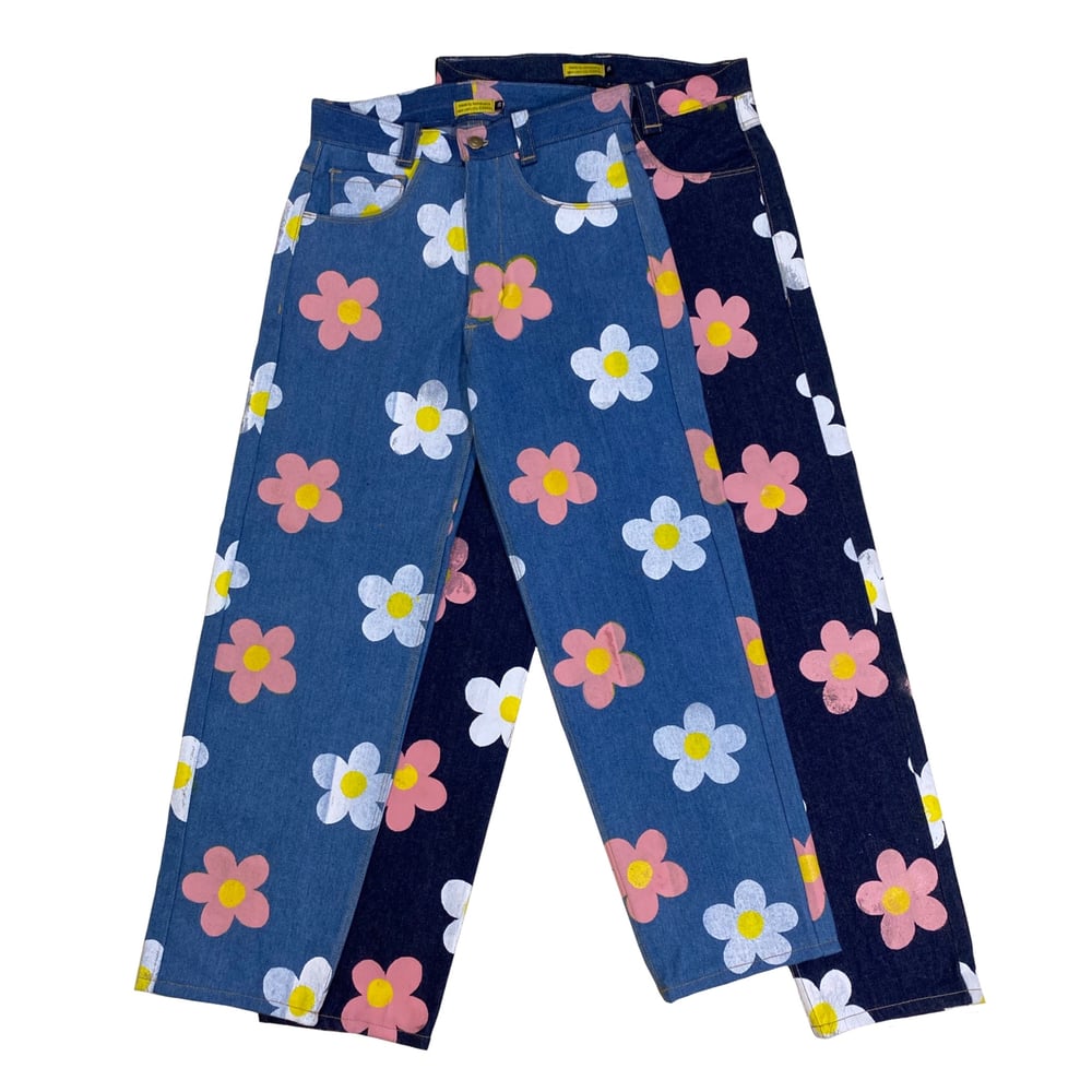 Image of Floral Print Jeans