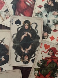 Image 6 of Ancien jeu de 52 cartes, allemand. Art Nouveau, Tamponné sur l’as de coeur, (1871-1918)