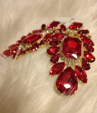 Image 1 of  DIVA RED CLIP EARRINGS 