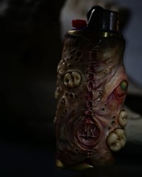 Image 8 of  Bic lighter sleeve, original sculpt, functional art, Glow in the dark, flash reflective OOAK 