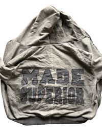 Image 2 of Black/Black Heavyweight Cropped Fullzip Distressed Jacket