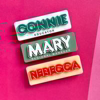 Image 4 of Name badge / bubble shadow writing