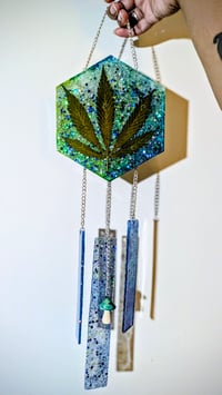 Image 2 of Hexagon Mary Jane Hanging in Blue Wave Haze 