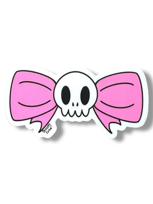 Skull Bow Vinyl Sticker