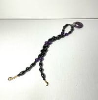 Image 2 of Amethyst & MAGNETIC Hematite Necklace 19”