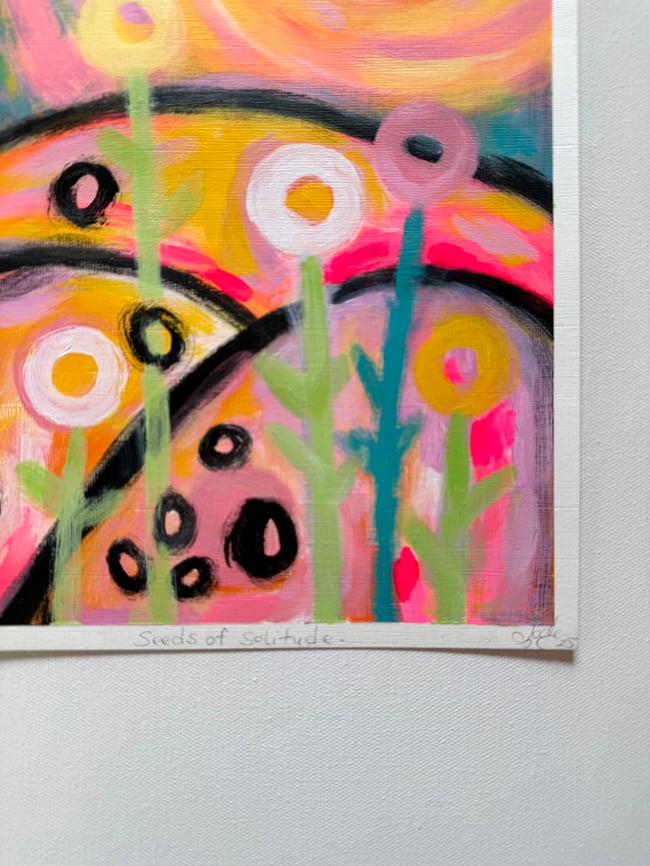 Seeds of solitude. Original paper painting.