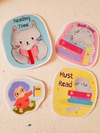 Image 1 of Book lover stickers  