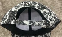 Image 2 of Black Paisley Baseball Hat Crystal Cross