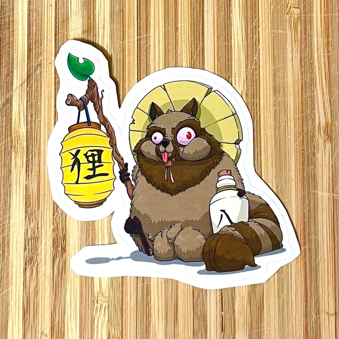 Image of Bake-danuki (Tanuki) • Yōkai Sticker