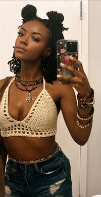 Image 2 of Crochet Mesh Bralette