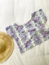 Ready Made size 8 Purple Floral Cropped T Top with Free Postage 