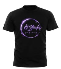 Kc Stacks Designs Blk Tshirt (Purple Logo)