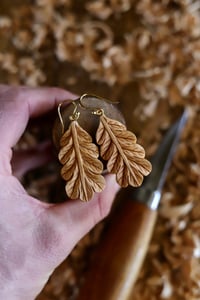 Image 8 of • Oak leaf Earrings 