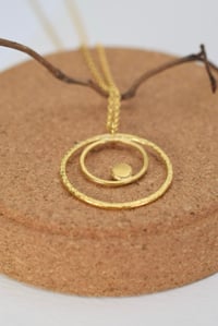Image 5 of Vermeil gold concentric circles necklace