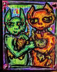 Two Planets - 16x20 Original Canvas 