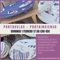 Image 1 of TALLER PORTAVELAS + PORTAINCIENSO DOMINGO 1 DE FEBRERO 17:30