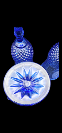 Image 14 of 3 Piece Avon Fostoria Cobalt George & Martha Washington