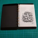 Black iridescent Mushroom Resin Notebook (slim)