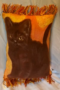 Image 2 of Trick or Treat Cat Throw Pillows