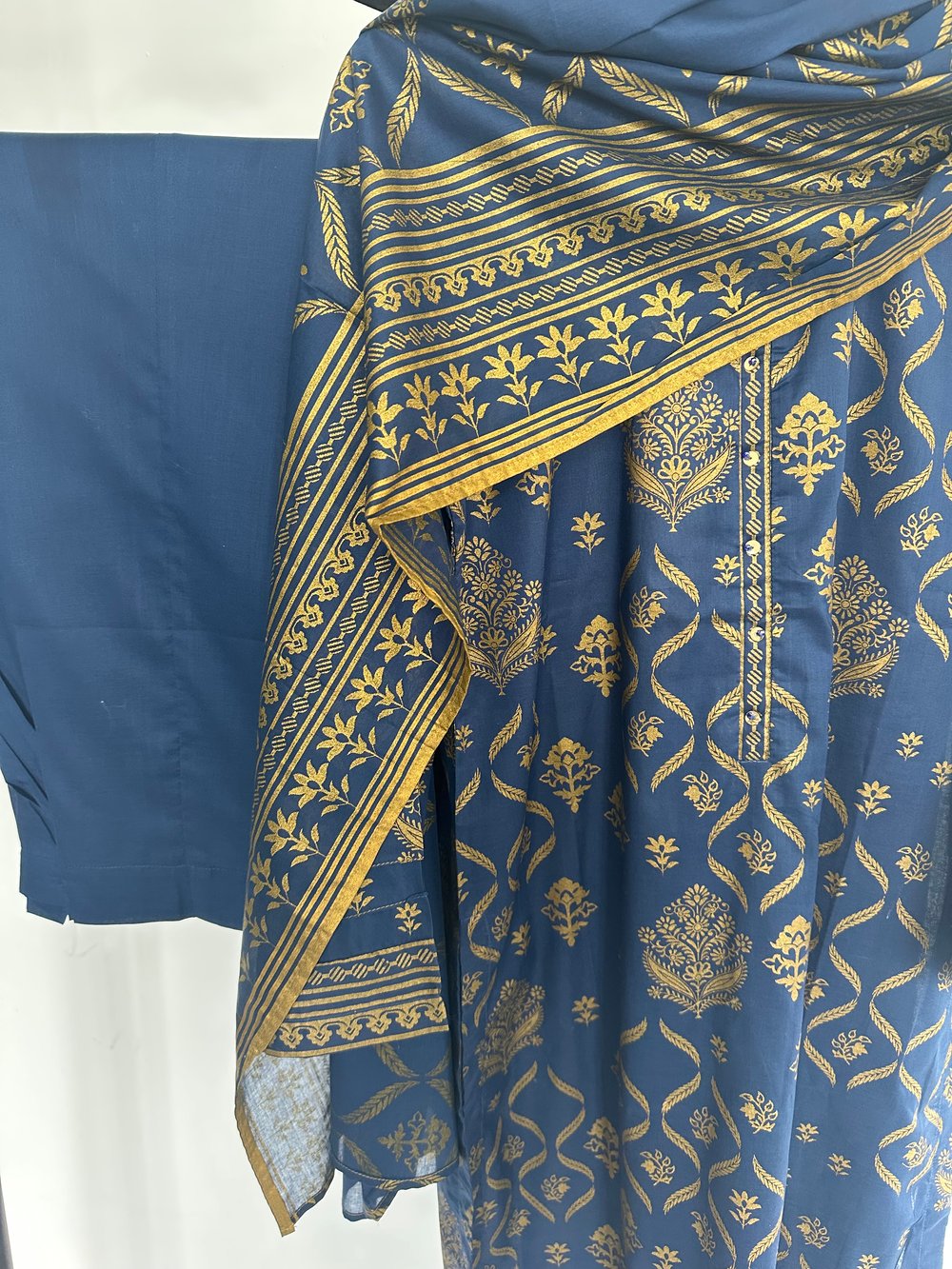 Blue gold print