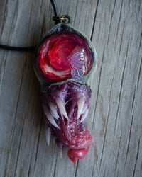 Image 1 of Twisted tongue pendant, Red Eye, ooak