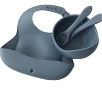 Silicone Feeding Set - Light Blue 