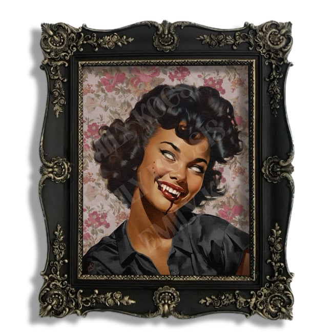 Retro Art Print // ‘Release the Bats!’ Vampire