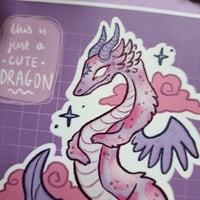 Image 2 of Cute Dragon - A6/A5 vinyl sticker