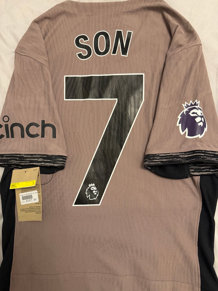 Image of NEW Tottenham Hotspur “SON 7” Match Issued 2023/24 Third Shirt + patches
